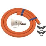 【切売り】  LP(プロパン)ガス用ガスホース ソケットセット ゴム管 9.5mm カチッと 日本製 安全 タケノコ 劣化交換 迅速継手 GAONA(ガオナ)