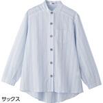 822129 斜め釦ホールブラウス ケアファッション