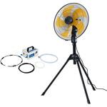工場扇 工場用扇風機 45cm 大風量 三脚折り畳み収納 黄色羽根 ナカトミ
