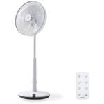 扇風機 DCモーター 左右首振り ハイリビング扇風機 風量12段階 温度センサー搭載 リモコン 入切タイマー 静音 節電 省エネ YAMAZEN(山善)