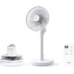 扇風機 DCモーター dc扇風機 ミニリビング扇風機 90度上向き コンパクトリビングファン フルリモコン 静音 切タイマー YAMAZEN(山善)