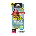 PG-21JGLK01CL iPhone 13 mini用 抗菌/抗ウイルス液晶保護ガラス スーパークリア PGA