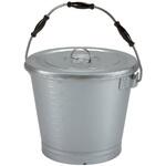 アルミ 一重食缶バケツ蓋付(目盛付) 森中製作所