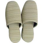 うね織り縞柄スリッパ オーミケンシ