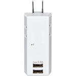 UA-223SB 耐雷USBタップ 収納プラグ  急速充電 2個口 2ポート コードなし ELPA