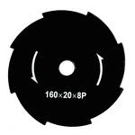 LCC16-JP-BD1 24Vコードレス草刈機 専用替刃(160×20×8P金属刃) YARD FORCE