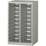 レターケース ニューグレー 引出色透明 A4判縦2列 ノーブランド