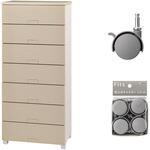 フィッツチェスト ウッド + 差込式キャスター セット TENMA(天馬)