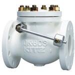 10K 鋳鉄製カウンターウェイト付スイングチャッキ(ナイロン11ライニング・フランジ形)(10FCON-Cシリーズ) KITZ(キッツ)