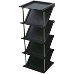 連結もできるスリムシューズラック ブラック 4段 不動技研