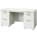 RJデスクII 両袖机 奥行600mmタイプ(組立サービス付き) プラス[家具]