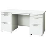 RJデスクII 両袖机 奥行700mmタイプ(組立サービス付き) プラス[家具]