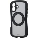 iPhone 16 ケース ハイブリッド 衝撃吸収 MAGKEEP 磁力吸着ワイヤレス充電対応 回転式スタンド付 Grippy エレコム