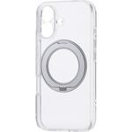 iPhone 16 ケース ハイブリッド 衝撃吸収 MAGKEEP 磁力吸着ワイヤレス充電対応 回転式スタンド付 エレコム