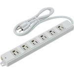 工事・物件用タップ　3P 6個口　オマケ付き TAP-K6-1【工事物件タップ（3P・6個口・1m)】抜け止めタイプのタップ