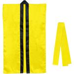 ソフトサテン ロングハッピ 黄 L(ハチマキ付) アーテック[学校教材・教育玩具]