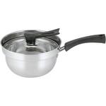 リターナ IH対応 ふきこぼれにくい鍋 18cm ガラス蓋 カクセー