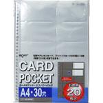 G49050 カードポケット(お徳用パック) リヒトラブ 穴数30(2・4) A4