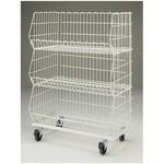 高機能型ジャンブルバスケット(直径10cmキャスター付き) 幅86.4cm ホワイト ストア・エキスプレス