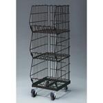 高機能型ジャンブルバスケット(直径10cmキャスター付き) 幅38.4cm ブラック ストア・エキスプレス