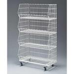 高機能型ジャンブルバスケット(直径7.5cmキャスター付き) 幅86.4cm ホワイト ストア・エキスプレス