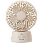 ラウンドミニデスクファン 首振り機能付 オフホワイト ライフオンプロダクツ