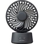 ラウンドミニデスクファン 首振り機能付 ダークグレー ライフオンプロダクツ