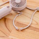 大風量ダブルファン カラビナ付 ダークグレー ライフオンプロダクツ