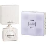 ワイヤレスチャイムセット 人感センサー送信機 光フラッシュ受信機 オーム電機