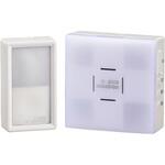 ワイヤレスチャイムセット 防水押しボタン送信機 光フラッシュ受信機 オーム電機