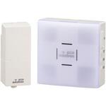 ワイヤレスチャイムセット 音センサー送信機 光フラッシュ受信機 オーム電機