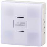 ワイヤレスチャイム受信機 光フラッシュ 電池式 増設用 オーム電機