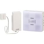 ワイヤレスチャイムセット 扉センサー送信機 光フラッシュ受信機 オーム電機