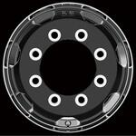 花魁 アルミホイール シャイニーブラック 19.5x6.75/8穴 フロント用 新ISO 花魁JAPAN