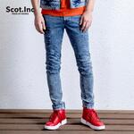 デンコード バーンアウト3DデニムJOBカーゴパンツ Scot.Inc