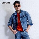 デンコード バーンアウト3Dデニムジャケット Scot.Inc