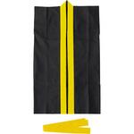 ライト不織布ロングハッピ J 黒(黄襟) アーテック[学校教材・教育玩具]