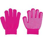 カラーのびのび手袋 すべり止め付 蛍光ピンク アーテック[学校教材・教育玩具]