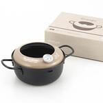 グレージュ 温度計付天ぷら鍋 ヨシカワ