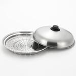 フライパンにのせて使う蒸しプレート フタ付 28・30cm用 ヨシカワ