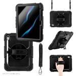 iPad 11インチ (A16)/iPad 10.9インチ (第10世代) 縦横スタンド可能 画面保護つき 耐衝撃ケース ブラック Smart Stock