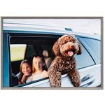 木目調アルミ額縁 アミネオ・グランデ ワイド四切 グレー Kenko(ケンコートキナー)