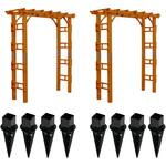 天然木製フレックスパーゴラアーチ190  (埋込金具セット) 住まいスタイル