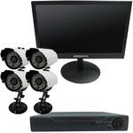 30万画素屋外型防犯カメラ(4台)・録画機(HDD1TB)・16インチモニターセット ブロードウォッチ