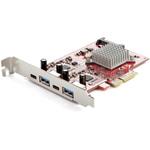 4ポート増設PCI Expressインターフェースカード/10Gbps USB 3.1 Gen2拡張カード/PCIデュアルコントローラ/2x USB-C + 2x USB-A/フルプロファイル StarTech.com