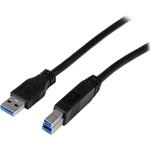 USB3CAB1M USBケーブル/USB 3.0(5Gbps)/1m/Type-A - Type-B/オス - オス/USB IF認証/SuperSpeed USB 3.2 Gen1 規格準拠/ブラック/USB タイプB 変換 コード アダプターケーブル StarTech.com