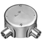 EA940CS-653 C31 丸形露出ボックス(直角2方出/薄鋼用) エスコ