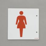 EA983BK-67 トイレ表示板(突き出し型/女性表示) エスコ