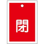 角型バルブ開閉札(閉) エスコ
