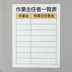 職務表示板(作業主任者一覧表) エスコ